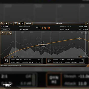 [动态斜率EQ均衡器插件]HOFA-Plugins HOFA 4U Plus DynamicTiltEQ v1.0.7 [WiN]（5Mb）
