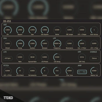 [数字Lo-fi合成器插件]Onsen Audio OS-251 v1.0.1 [WiN, MacOSX]（14Mb）