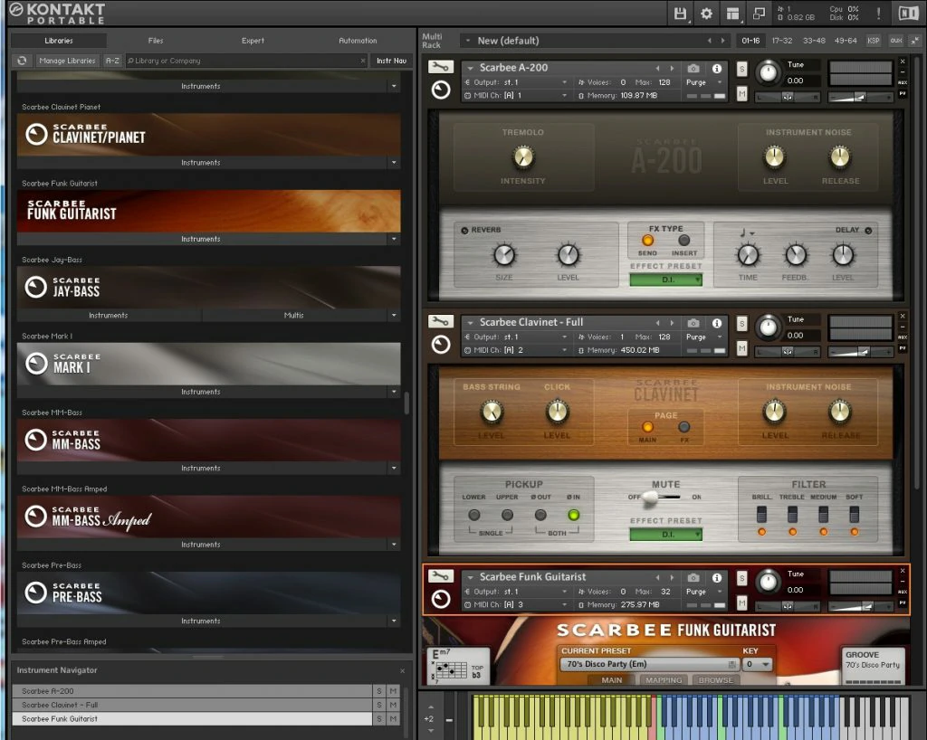 Scarbee全系列贝斯吉他键盘kontakt音色11套（Win&Mac）