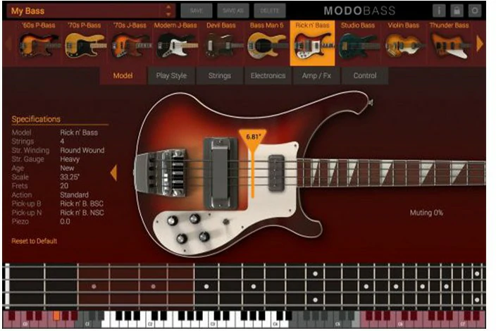 IK Multimedia Modo Bass 1.5.2 物理建模虚拟贝斯WIN/Mac