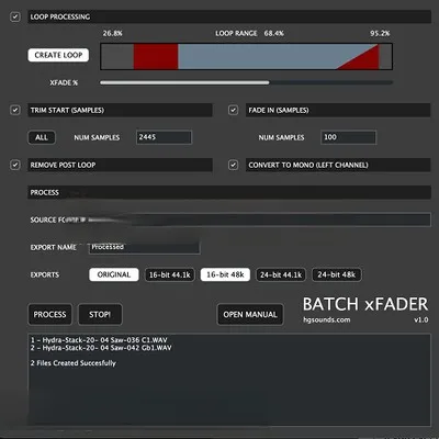 Homegrown Sounds Batch xFader v1.0 macOS
