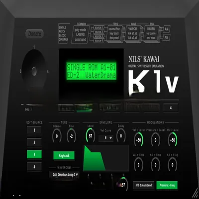 日本经典卡哇伊K1的嬉戏器 – Herzlich Willkommen Nils‘ K1v – Kawai K1 Emulation Plugin v1.24 WIN