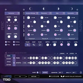 [美妙节奏氛围琶音合成器音源]Wide Blue Sound Elysium [KONTAKT]（3.29Gb）