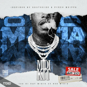 [Trap陷阱808踩镲素材]ProofOnTheTrack 808 MAFIA MIDI KIT [WAV, MiDi]（65Mb）