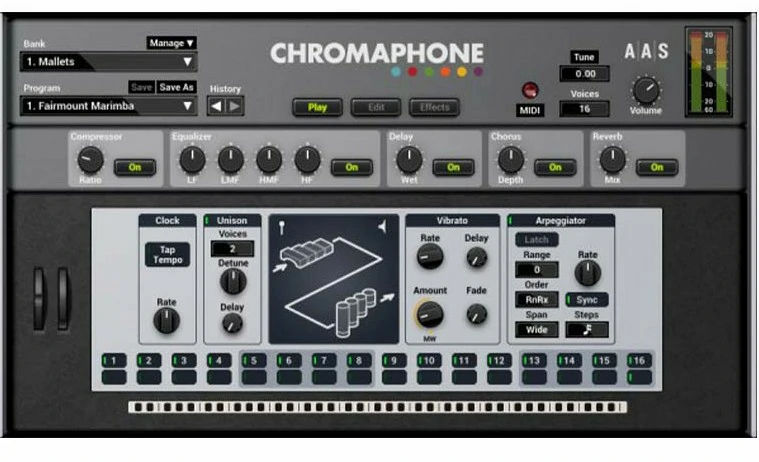 Chromaphone2声学共鸣来创建打击乐 各种丰富的配置灵活的噪声源