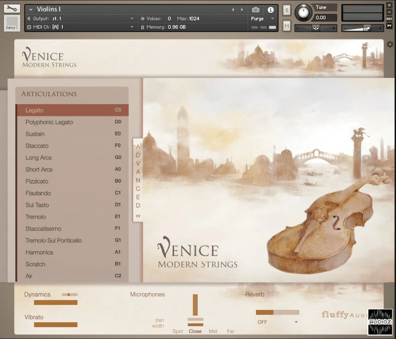 威尼斯弦乐 – Fluffy Audio Venice Modern Strings KONTAKT