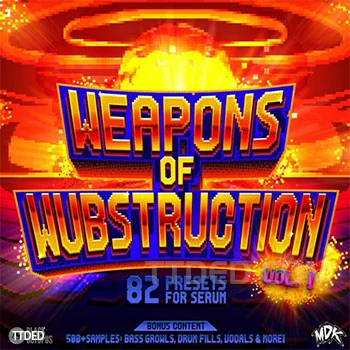 [怀旧8BIT电子游戏回响重拍采样Serum血清预设]Black Octopus Sound MDK Weapons of Wubstruction Vol.1（255Mb）