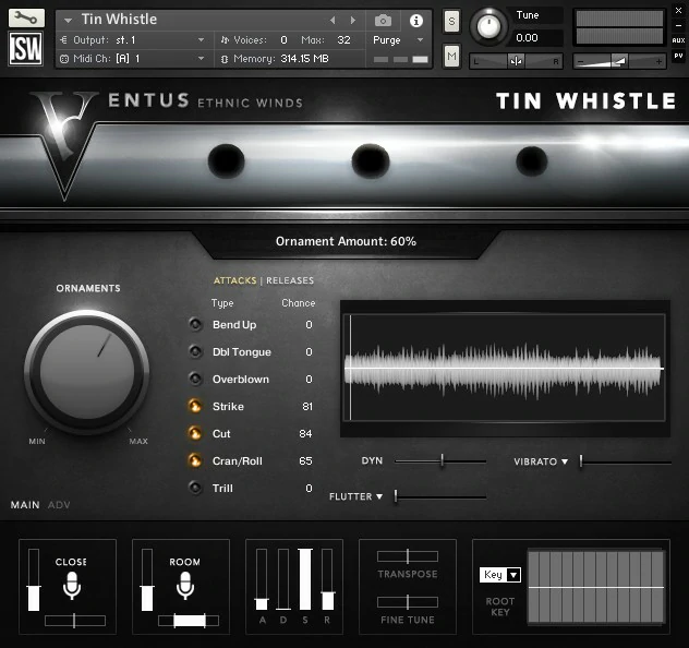 Impact Soundworks VENTUS Ethnic Winds – Tin Whistle KONTAKT