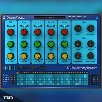 [80年代模拟鼓机插件]AudioThing SR-88 v1.5 [WiN, MacOSX]（110Mb）