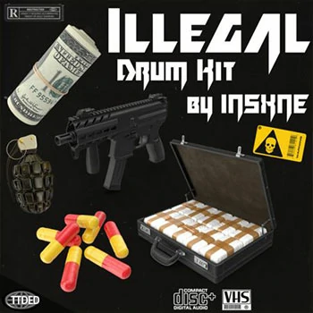 [Grime嘻哈陷阱素材]INSXNE 2021 Drill Drum Kit «ILLEGAL» [WAV, MiDi]（160Mb）