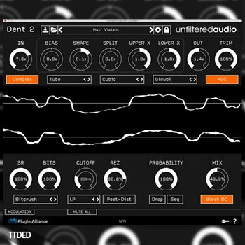 [低通滤波器-多模失真效果器]Plugin Alliance Unfiltered Audio Indent 2 v2.0.0 [MacOSX]（57Mb）