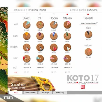 [日本十七弦古筝音源]Sonica Instruments KOTO 17 [KONTAKT]（13.95Gb）