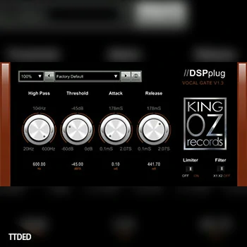 [人声噪声门插件]King OZ DSPplug vocal gate v1.3 RETAiL [WiN]（16Mb）